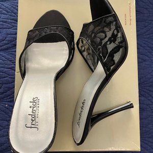Frederick's of Hollywood Black lace stillettos size 9